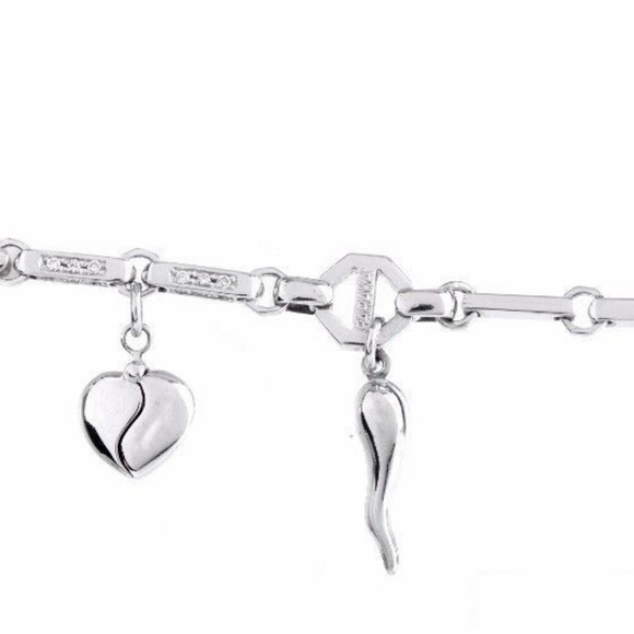 BARAKA Diamond 18K Gold Charm Link Bracelet Size 7 - Picture 4 of 6